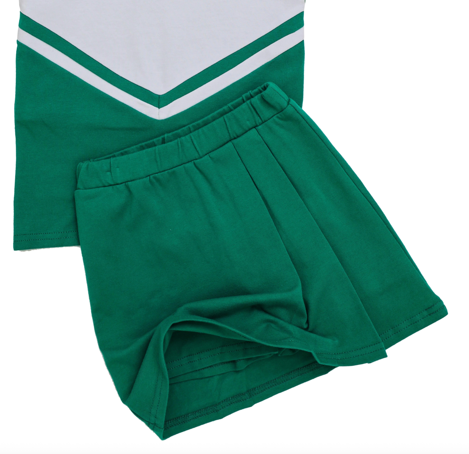 Cheer Uniform Skort Set - Kelly Green/White - Size 4t | The Cheer Uniform Skort Set - Kelly Green/White - Size 4t | The
