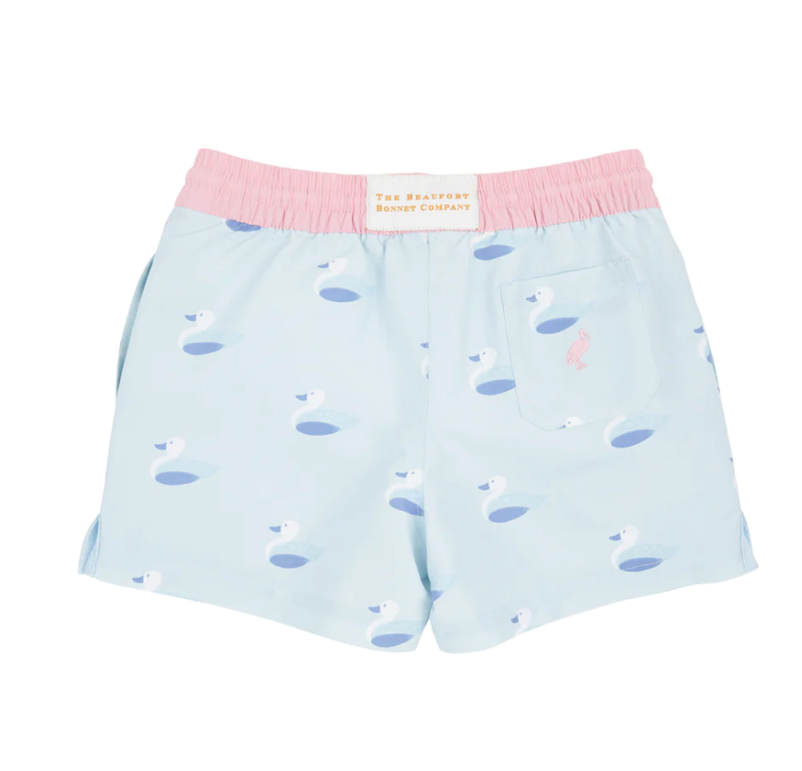 TBBC Tortola Swim Trunks Merrimack Quack Quack Blue/ Pier Party Pink ...